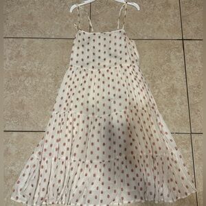 Polka Dot Dress - Cream and Reddish dots